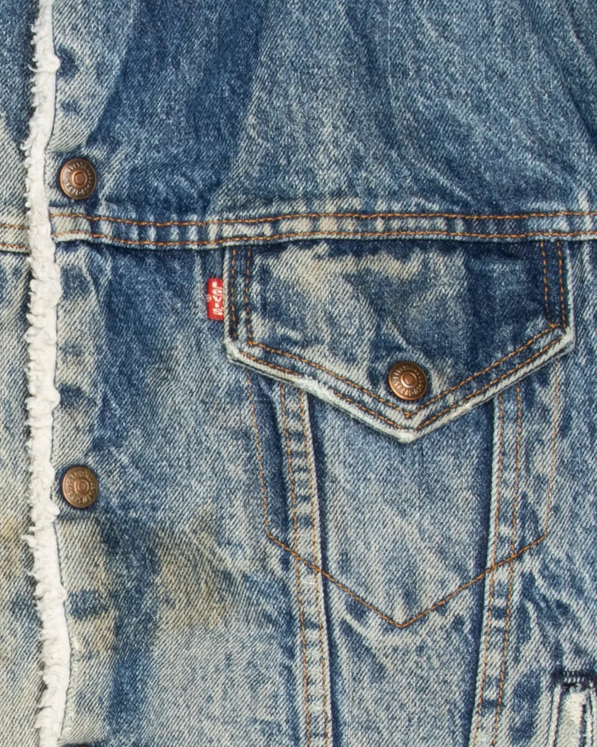 Levi's blue acid wash '80s distressed denim jacket