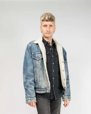 Levi's blue acid wash '80s distressed denim jacket