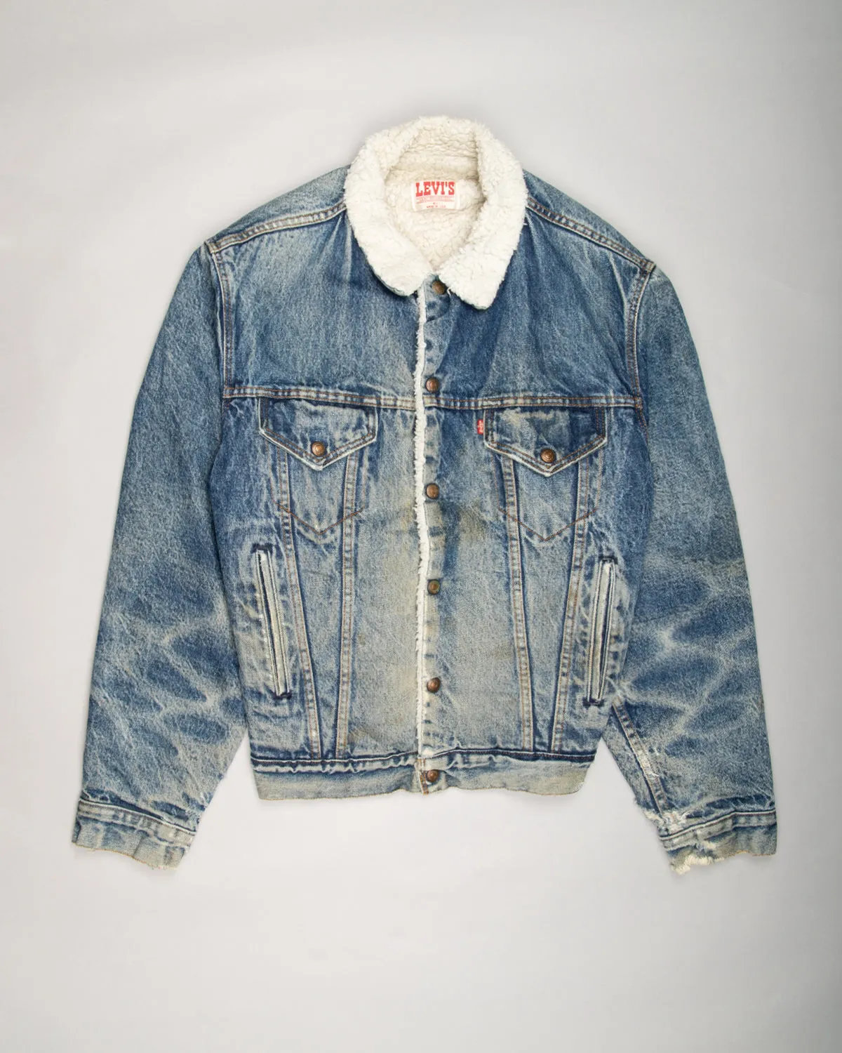 Levi's blue acid wash '80s distressed denim jacket