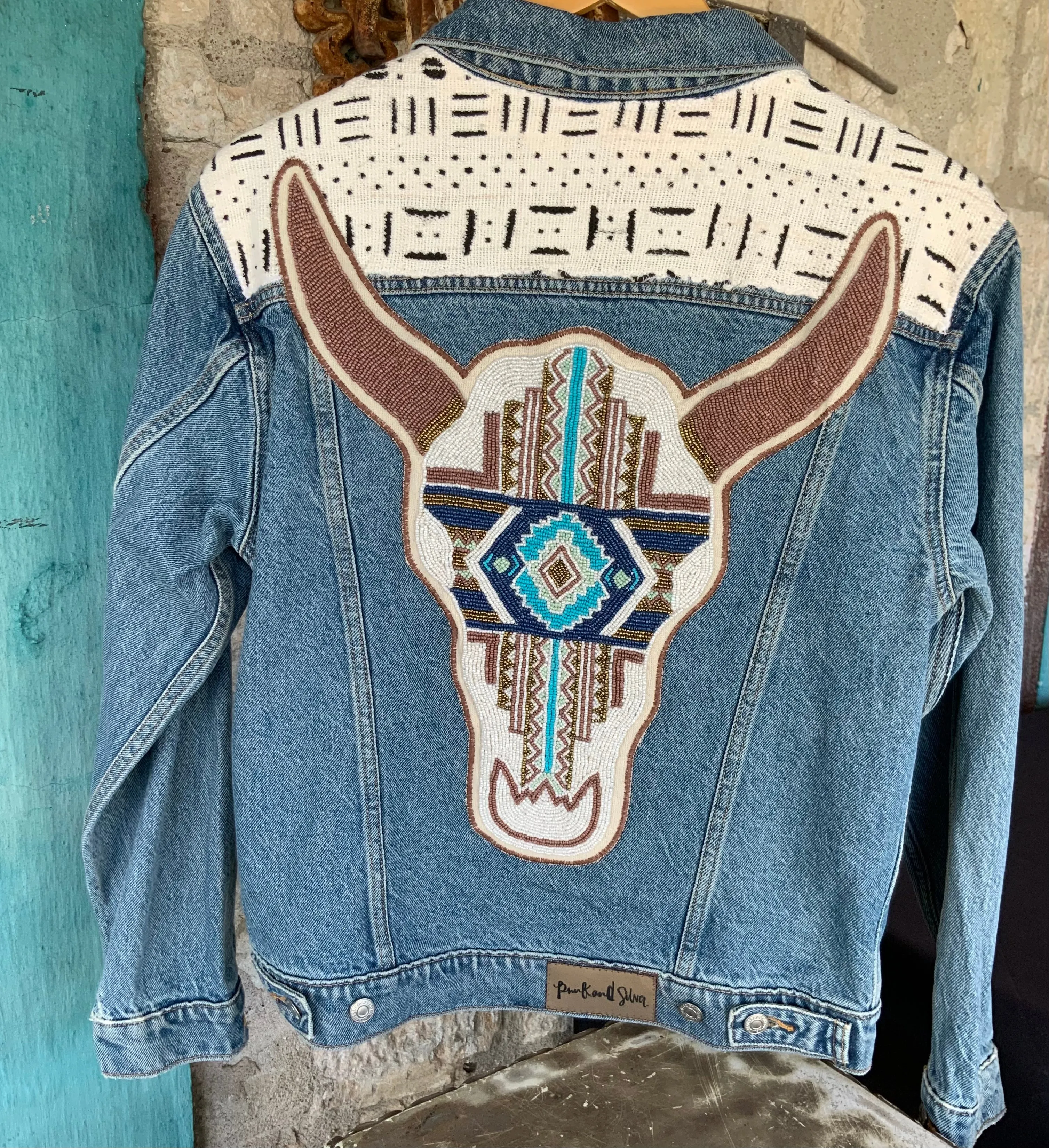 Levi’s Cow Skull Hand Beaded Jacket M