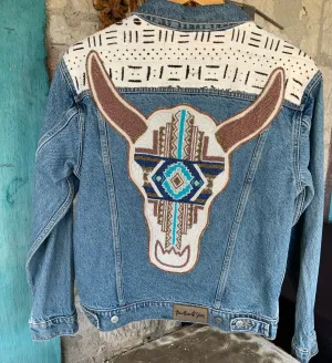 Levi’s Cow Skull Hand Beaded Jacket M
