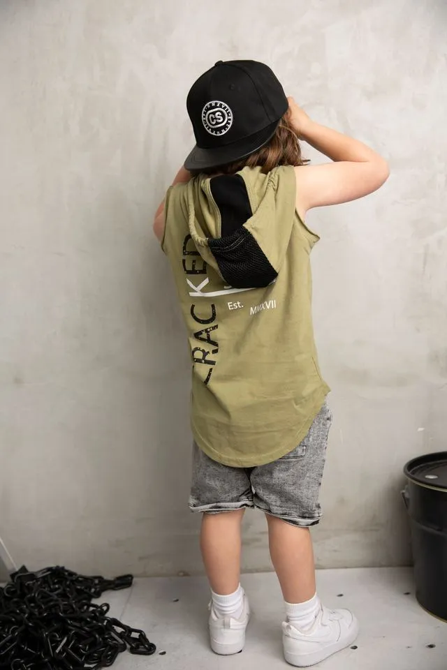 Liam Detailed Tank - Khaki