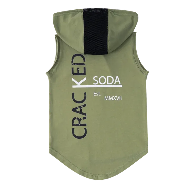 Liam Detailed Tank - Khaki