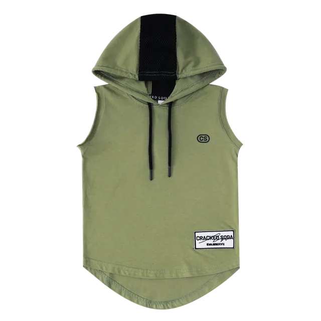 Liam Detailed Tank - Khaki