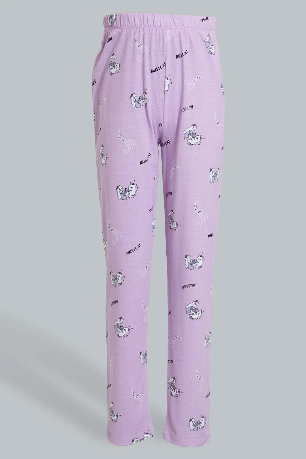 Lilac Musicat Pyjama Set (2 Piece)
