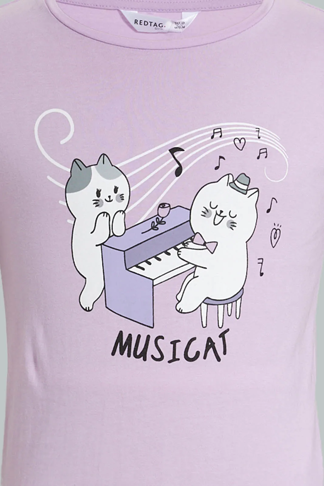 Lilac Musicat Pyjama Set (2 Piece)