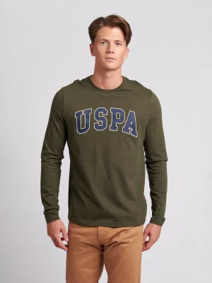 Men Arch Graphic Long Sleeve T-Shirt in Forest Night