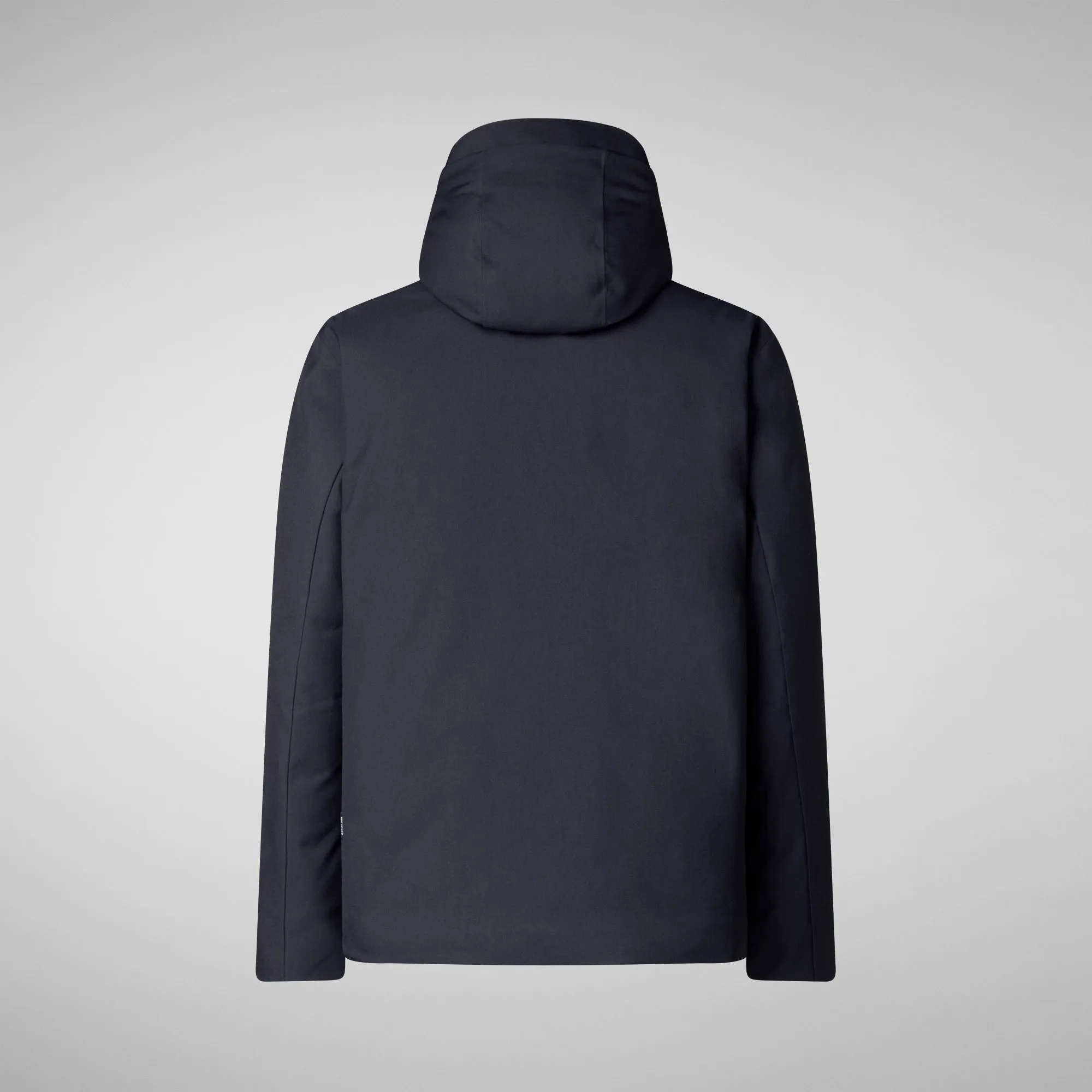 Men's animal free hooded jacket Barnaby in BLUE BLACK
