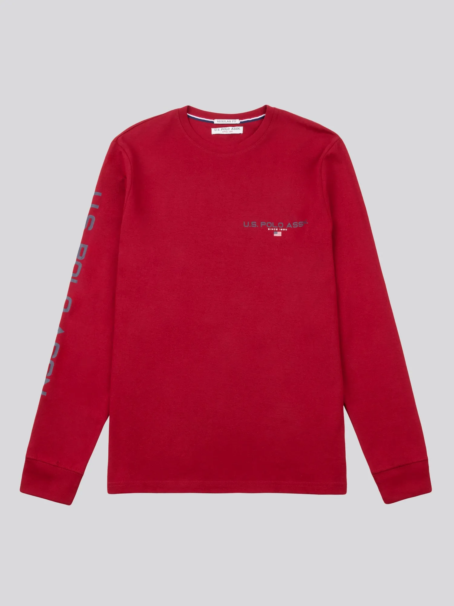 Mens Sport Long Sleeve T-Shirt in Biking Red