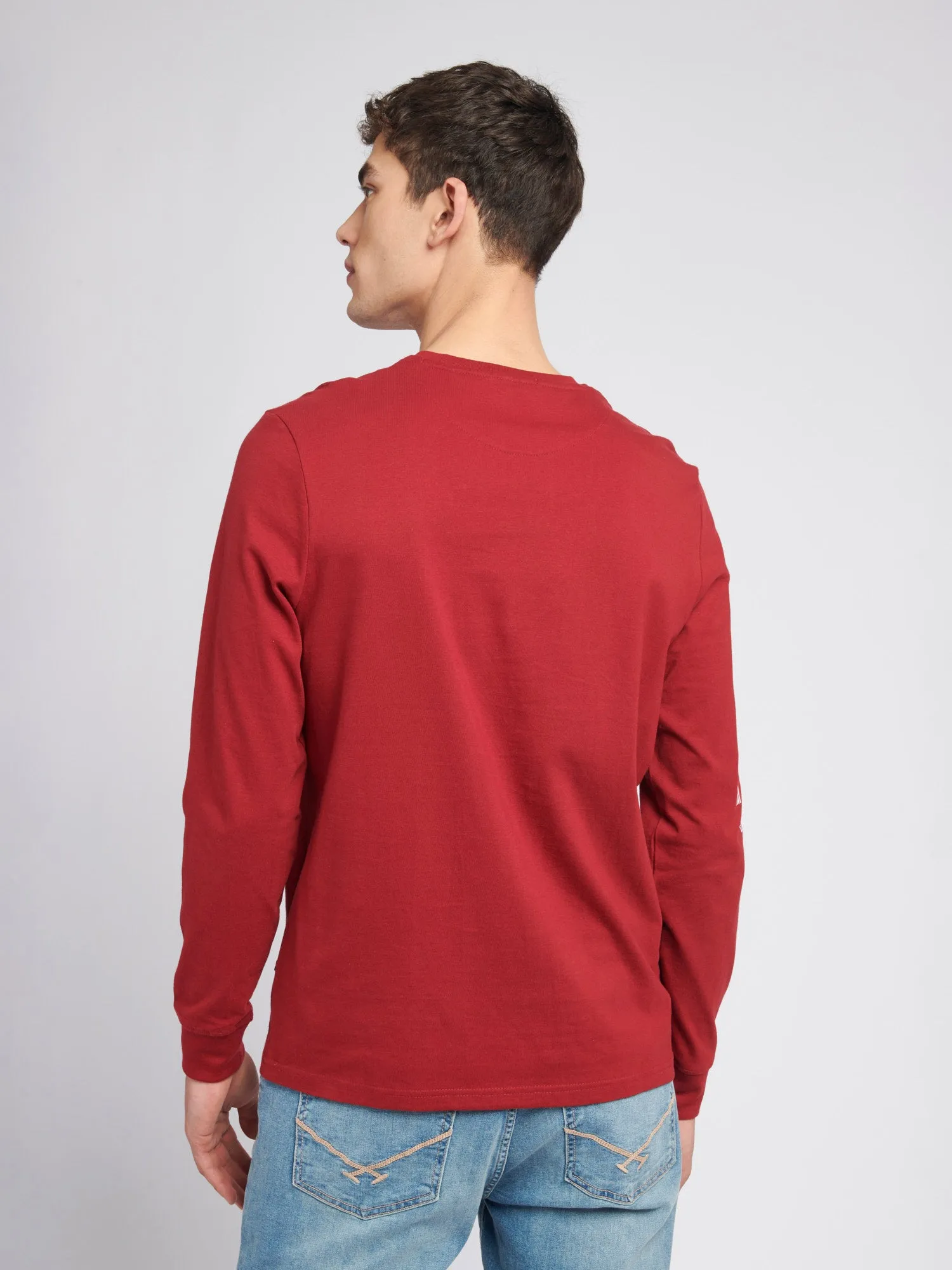 Mens Sport Long Sleeve T-Shirt in Biking Red