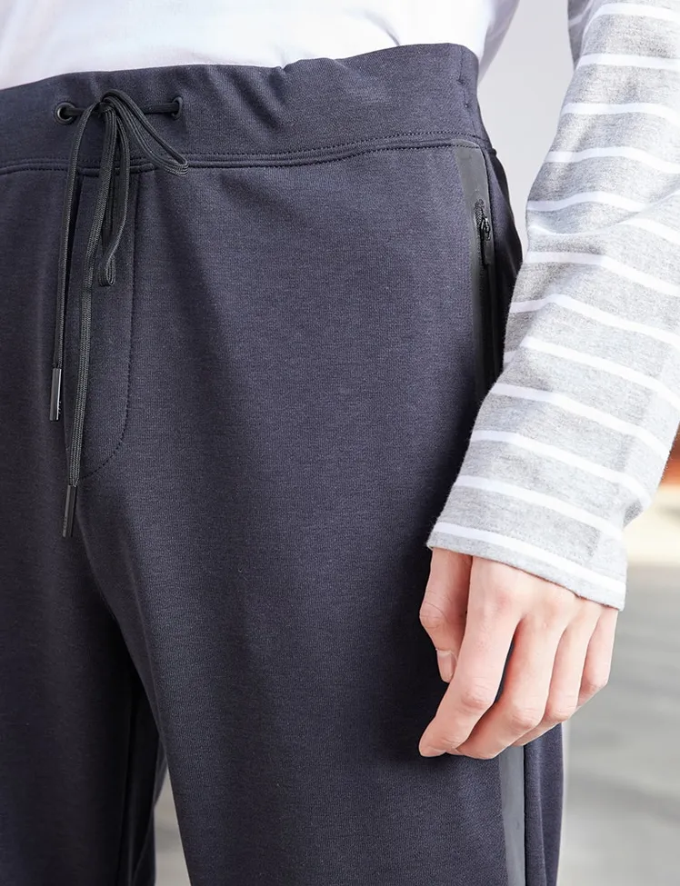 Men's Spring Stretch Slim Fit Sweatpants with Zipper Pockets