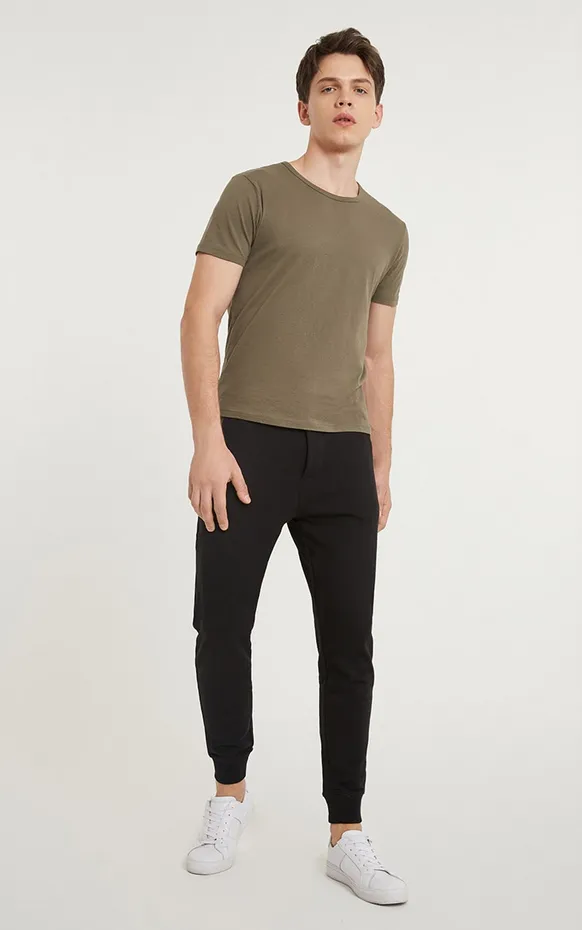 Men's Spring Stretch Slim Fit Sweatpants with Zipper Pockets
