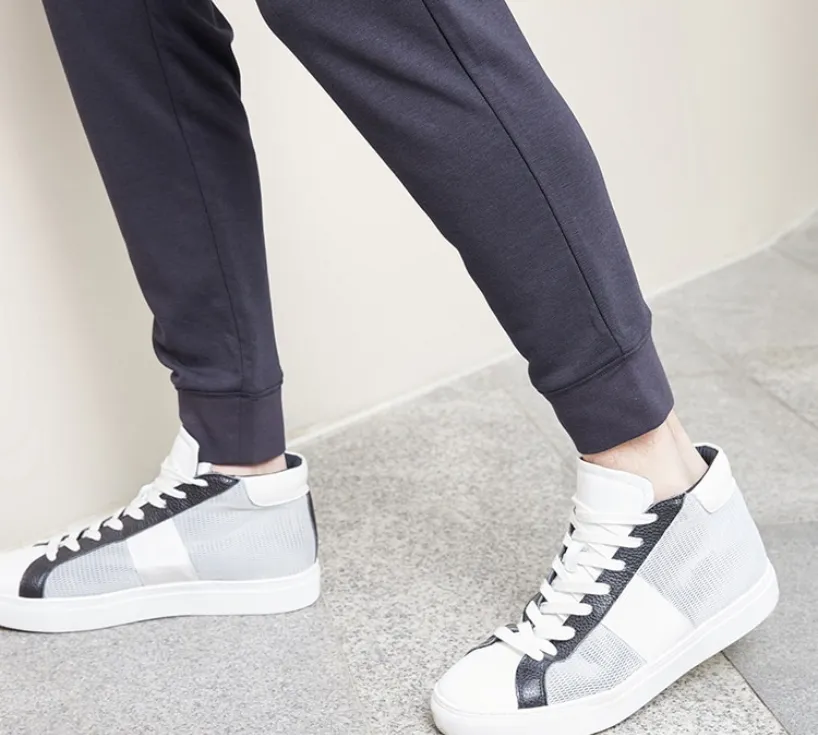 Men's Spring Stretch Slim Fit Sweatpants with Zipper Pockets