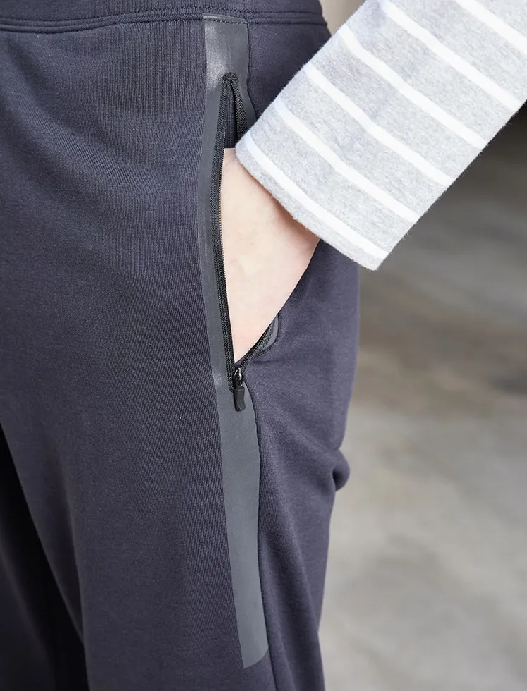 Men's Spring Stretch Slim Fit Sweatpants with Zipper Pockets