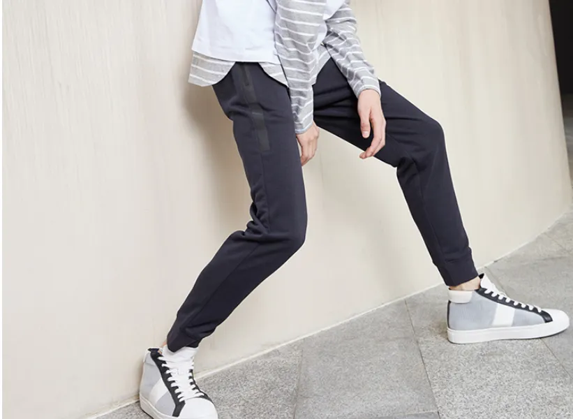 Men's Spring Stretch Slim Fit Sweatpants with Zipper Pockets