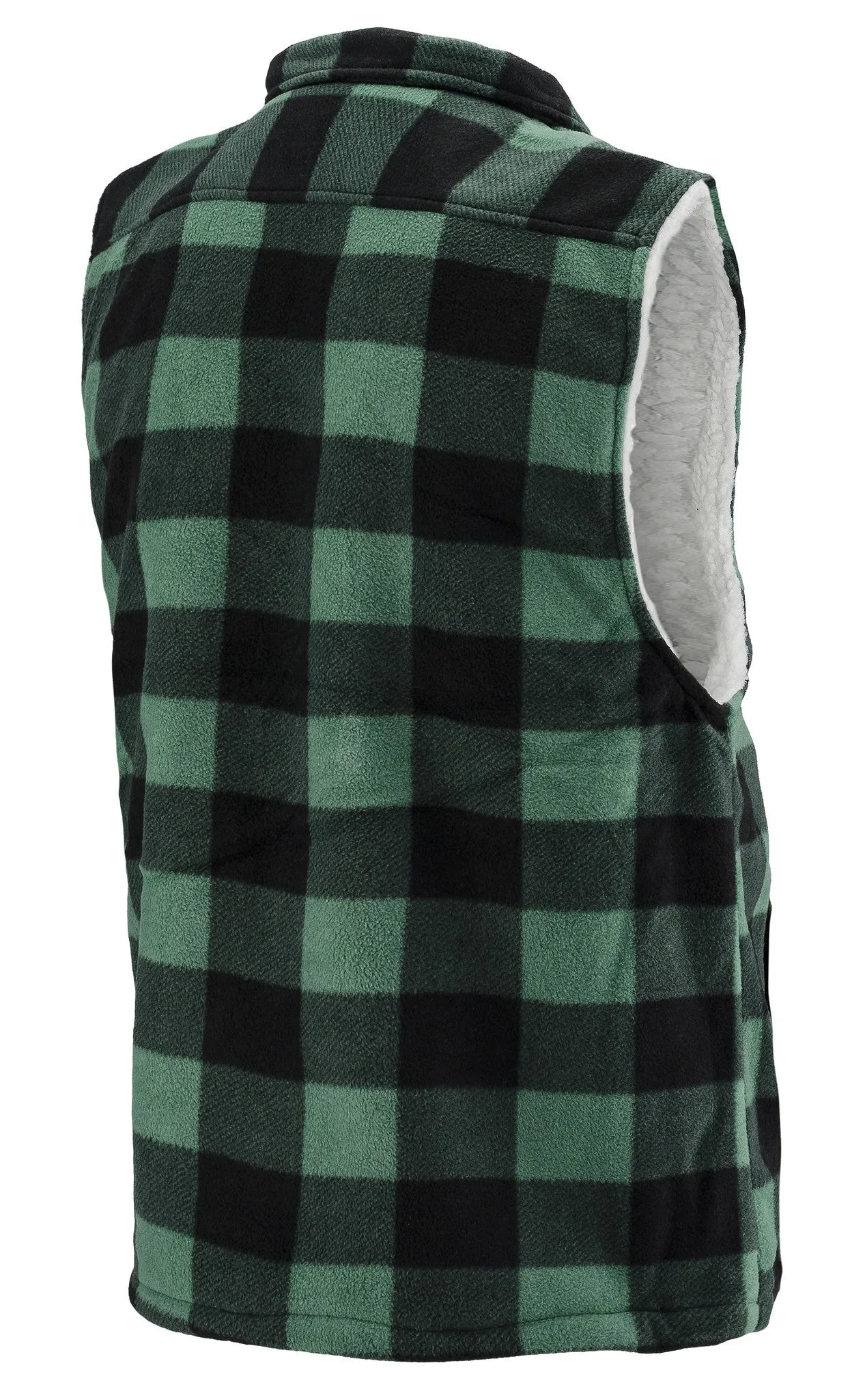 MEN'S THURMOND SHERPA LINED PLAID WORK VEST