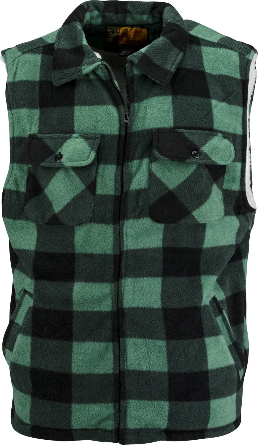 MEN'S THURMOND SHERPA LINED PLAID WORK VEST