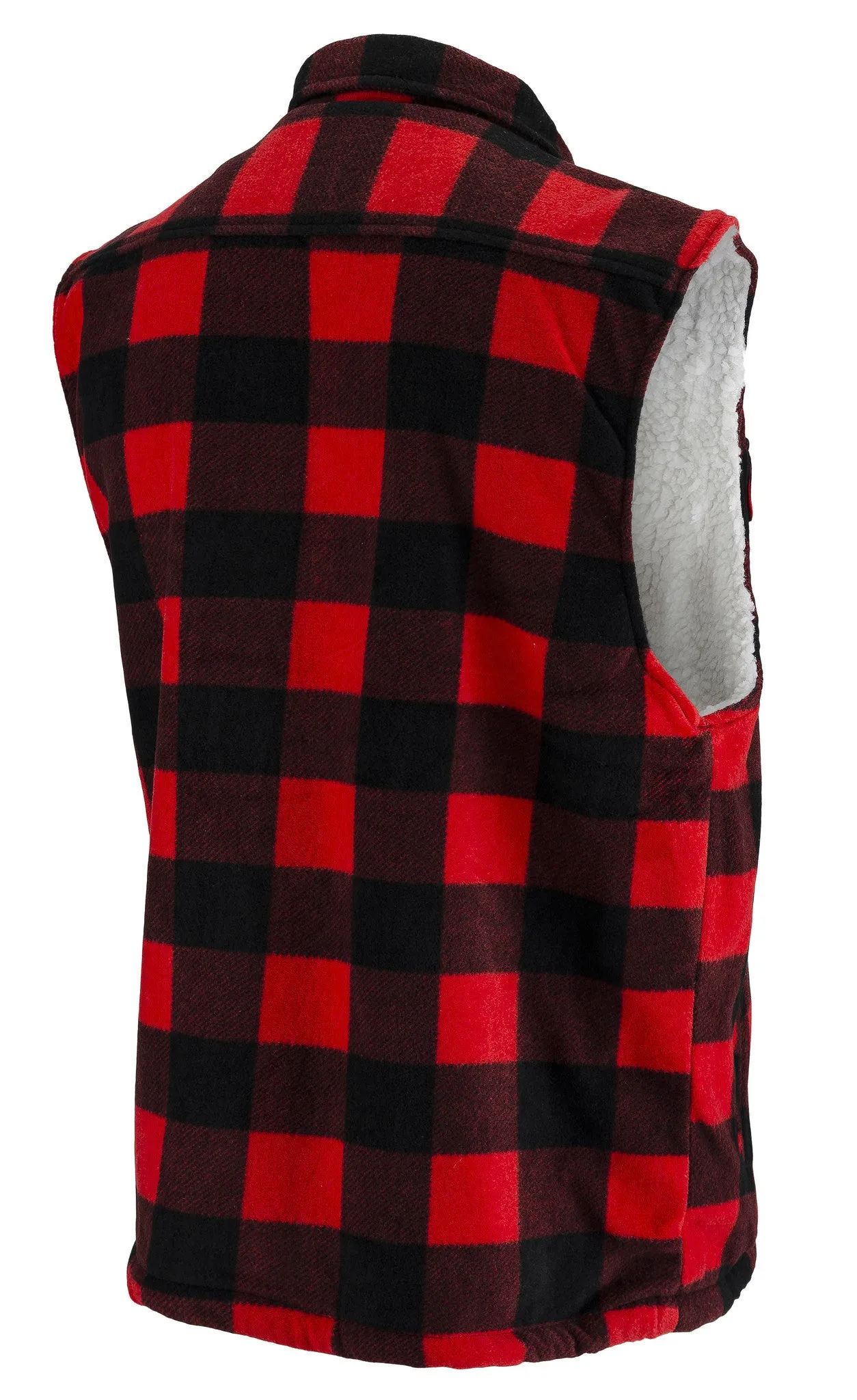 MEN'S THURMOND SHERPA LINED PLAID WORK VEST