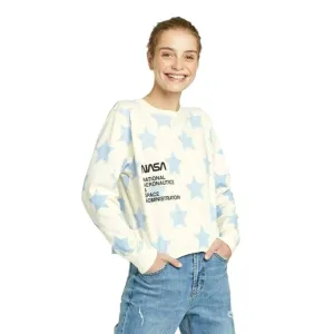 MIGHTY FINE Shirt NASA Star Long Sleeve Cropped Retro Graphic T-Shirt