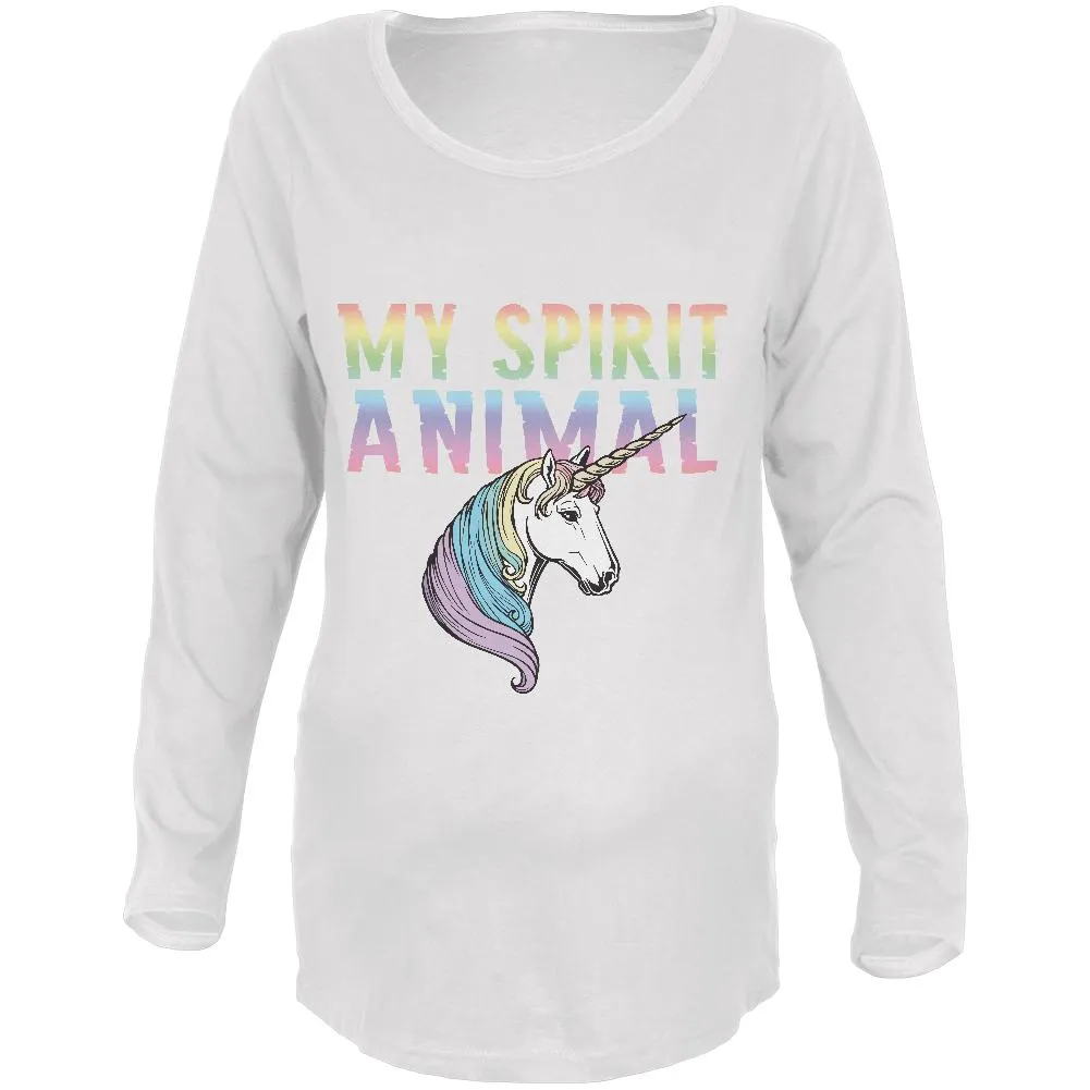 My Spirit Animal Unicorn Maternity Soft Long Sleeve T Shirt
