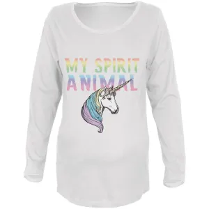My Spirit Animal Unicorn Maternity Soft Long Sleeve T Shirt