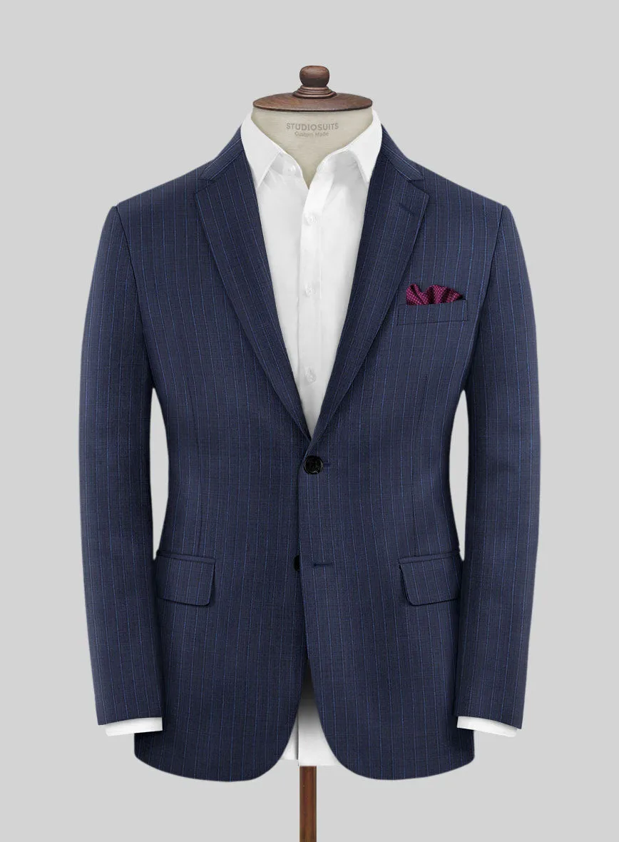 Napolean Argio Stripe Ink Blue Wool Jacket