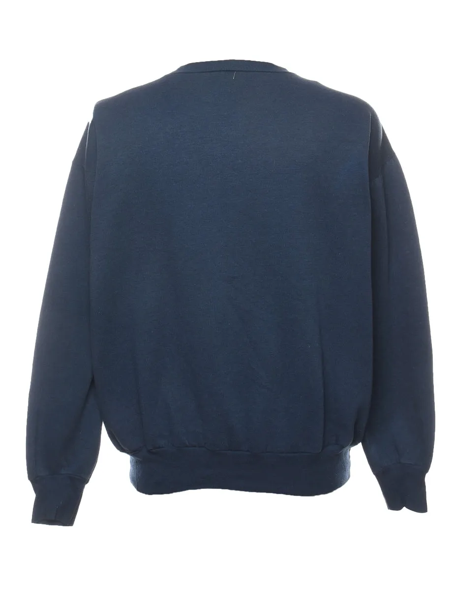 Navy & Yellow Michigan Printed Sweatshirt - XL