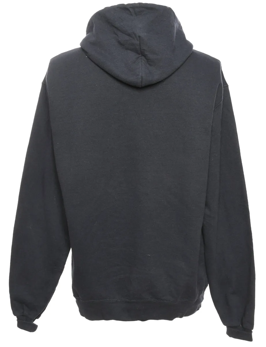 Navy Champion Printed Hoodie - M