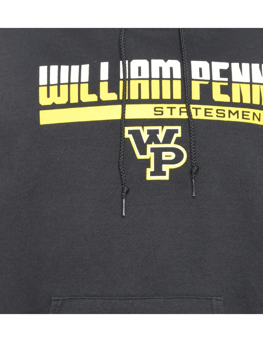 Navy Champion Printed Hoodie - M