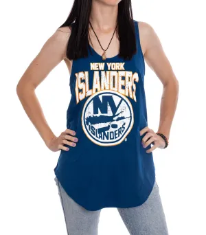 New York Islanders Ladies "Distressed" Lace Flowy Tank Top