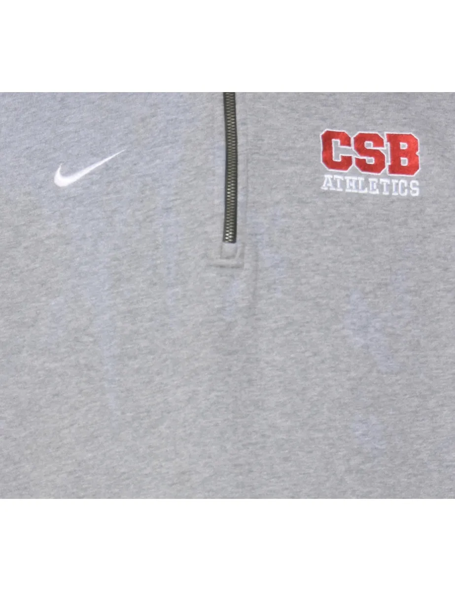 Nike Quarter Zip Plain Sweatshirt - M