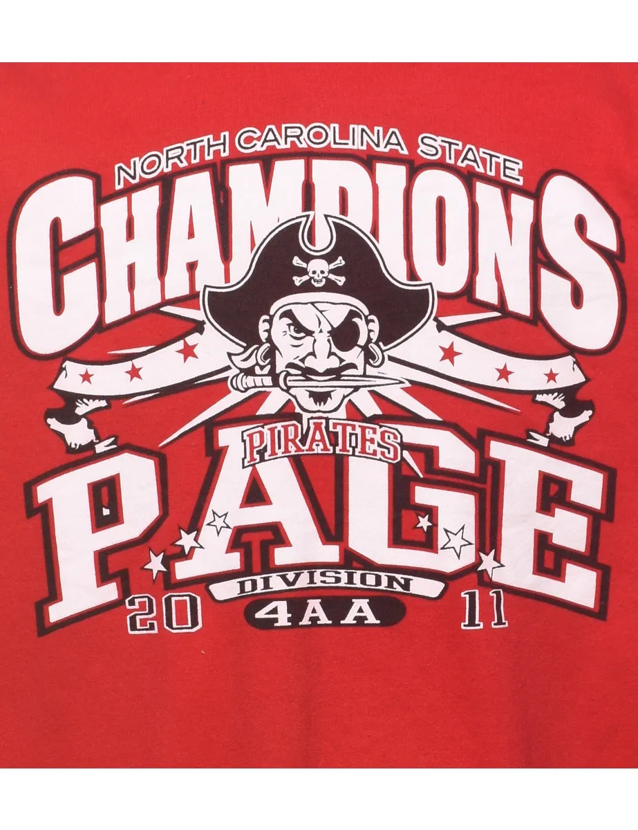 North Carolina State Pirates Printed Sweatshirt - L