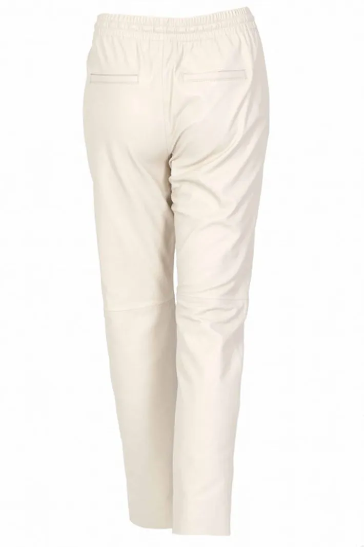 Oakwood 63641 Gift 0516 Eggshell Cream Leather Joggers