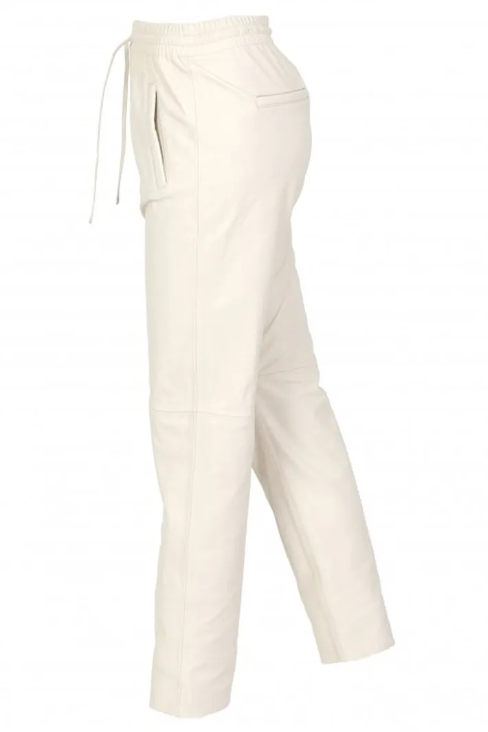 Oakwood 63641 Gift 0516 Eggshell Cream Leather Joggers