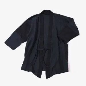 Patchwork Samue Jacket | Black | Sashiko | Kimono style