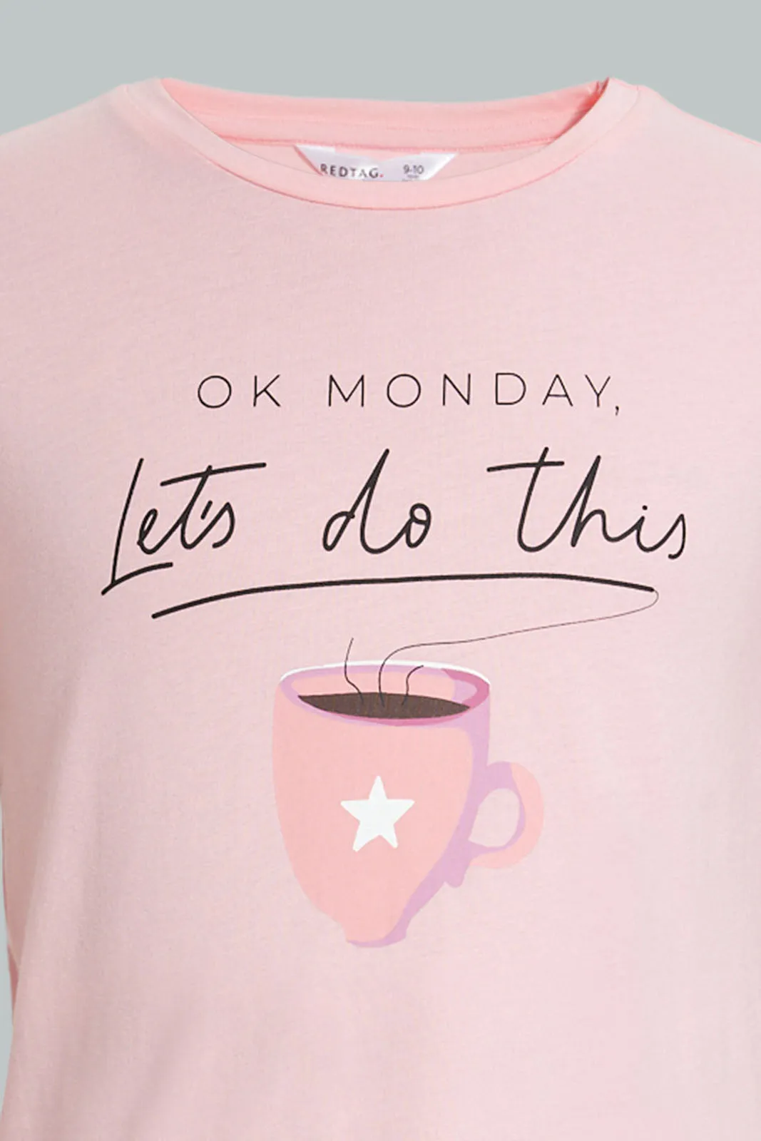Pink Coffee Pyjama Set (2 Piece)