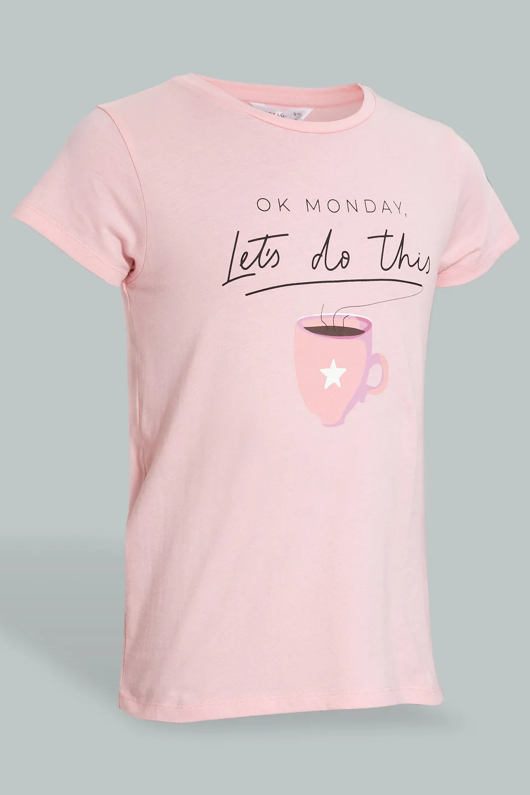 Pink Coffee Pyjama Set (2 Piece)