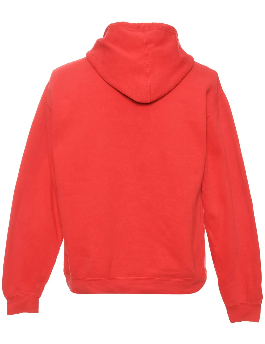 Red Wisconsin Badgers Football Hooded Sports Sweatshirt - S
