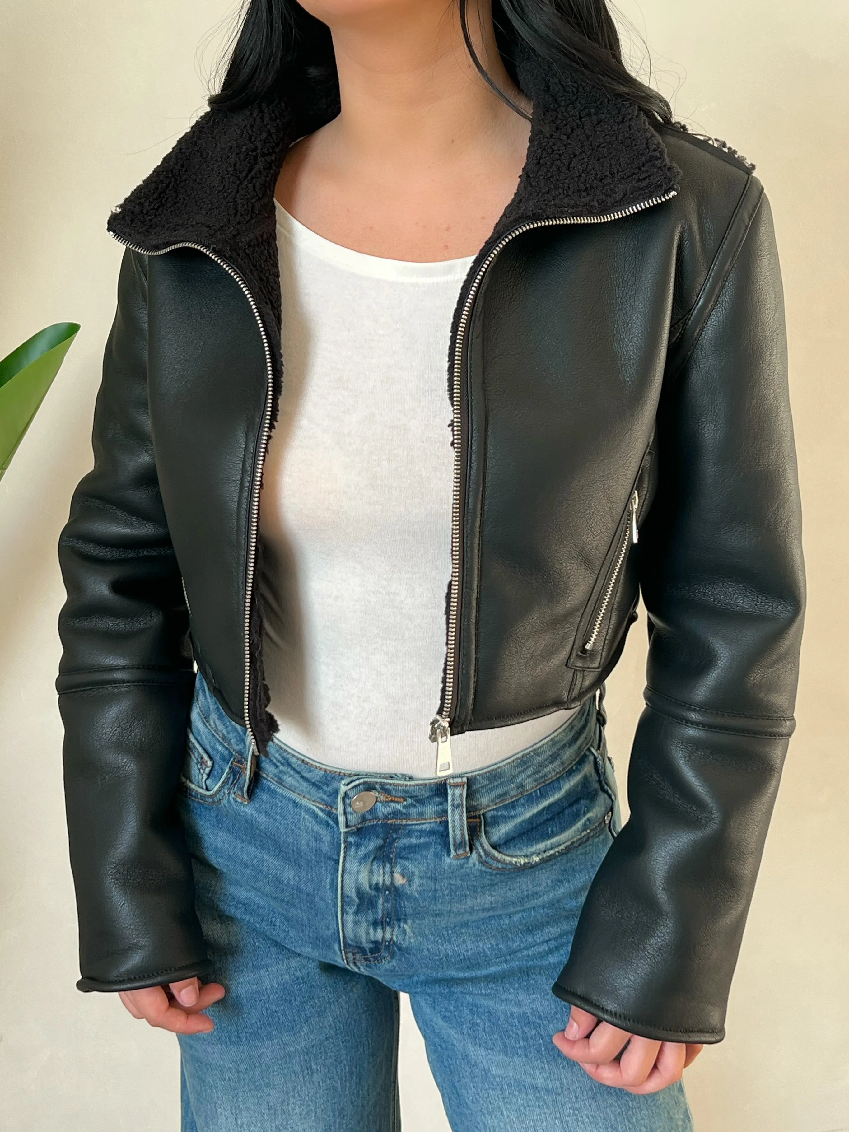 Samantha Leather Jacket (Black)