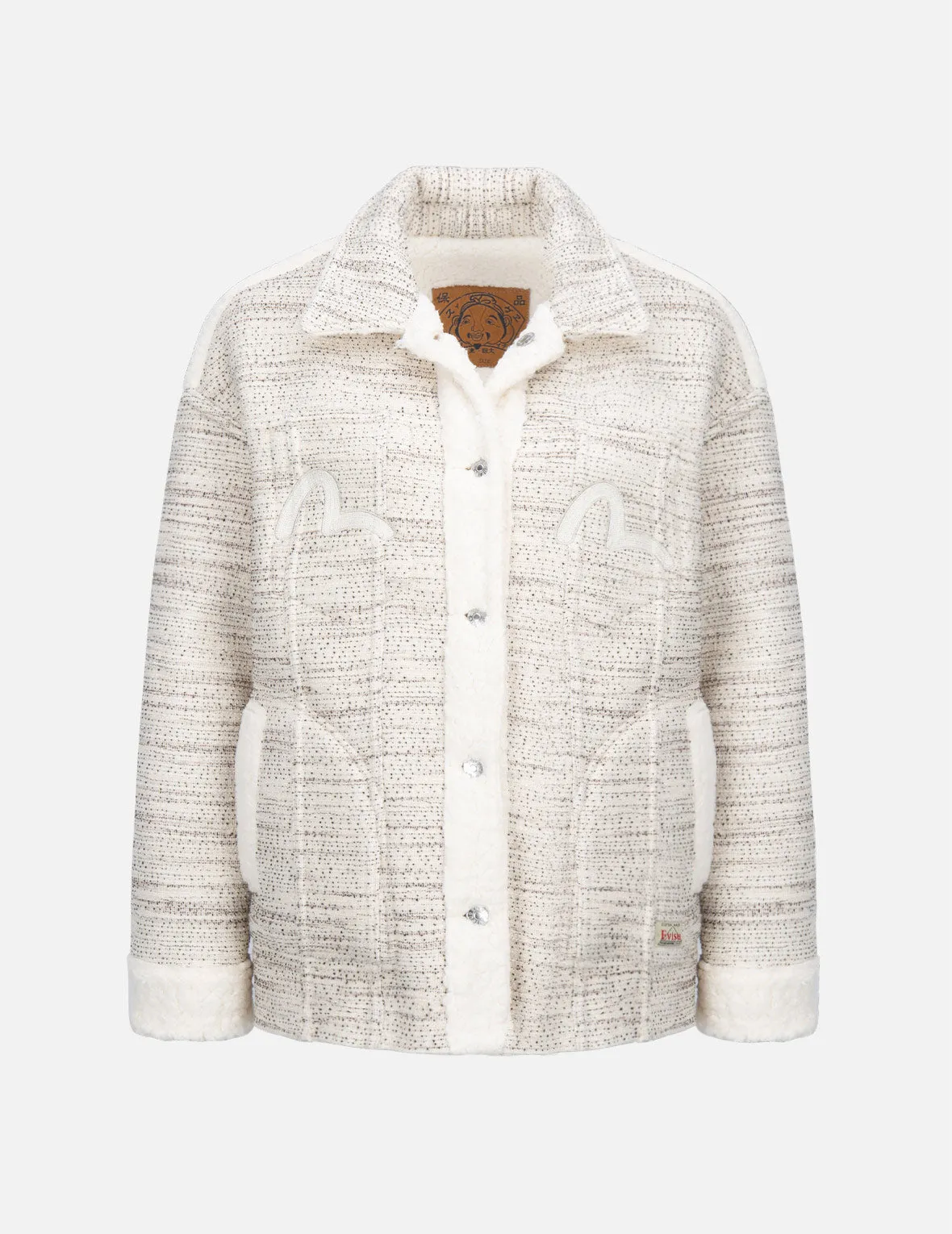 Seagull Reversible Sherpa/Tweed Shirt Jacket
