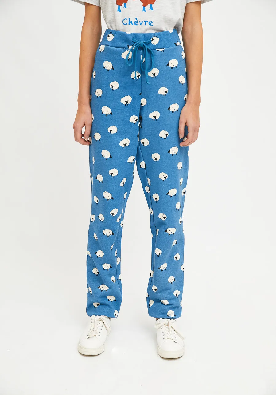 Sheep Print Cotton joggers with animal print by Compania Fantastica FA21SEV05