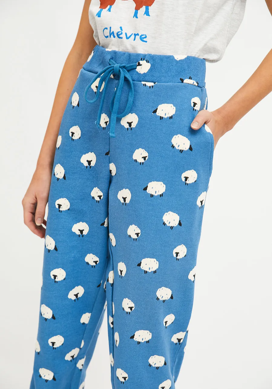 Sheep Print Cotton joggers with animal print by Compania Fantastica FA21SEV05