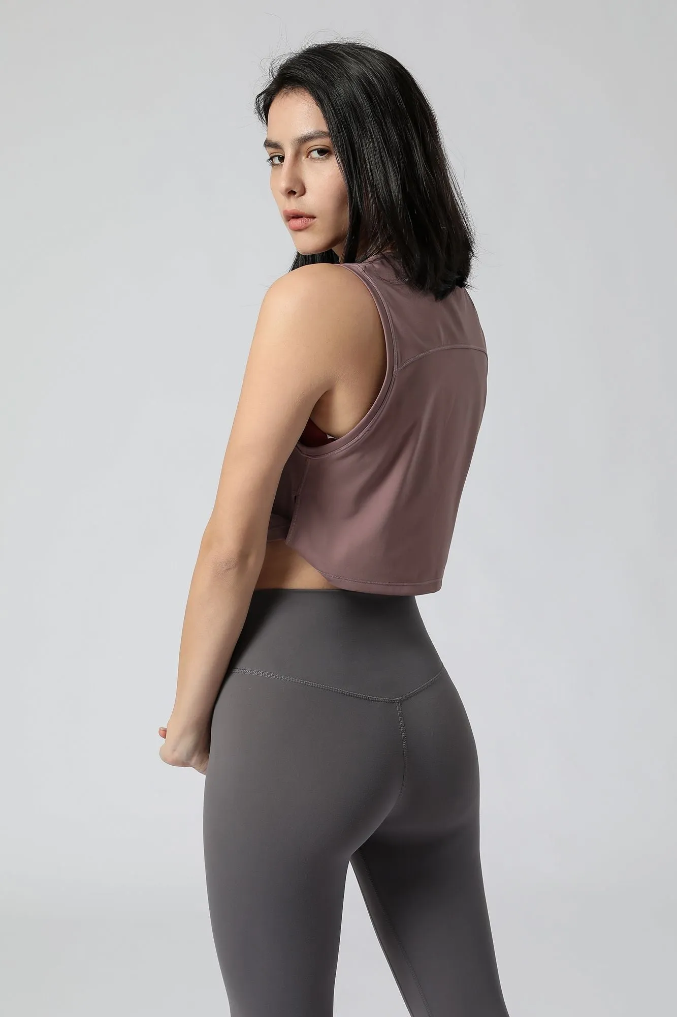 Sleeveless Crop Muscle Tank Top