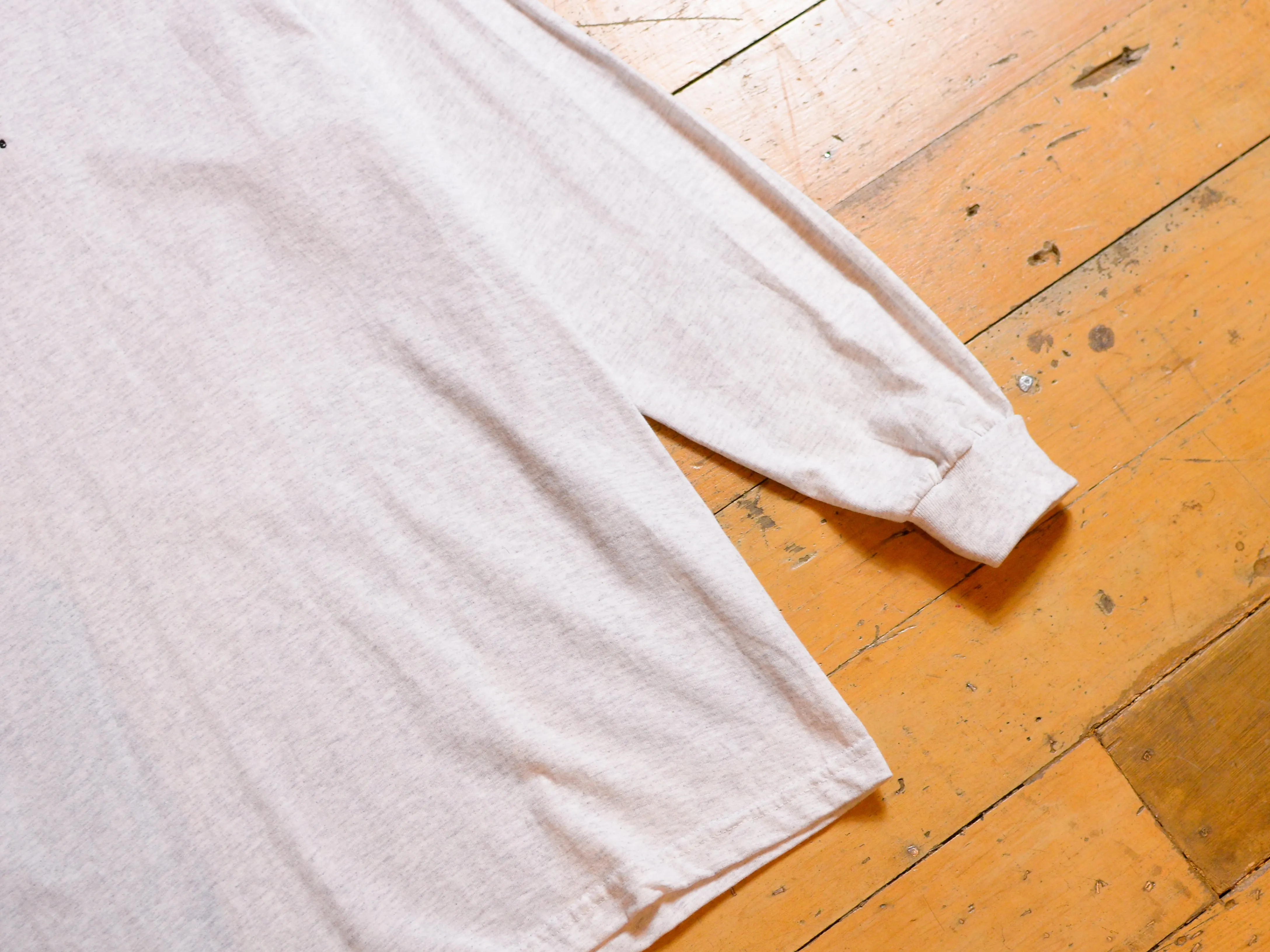 SM Oval Embroidered Long Sleeve T-Shirt - Ash Heather