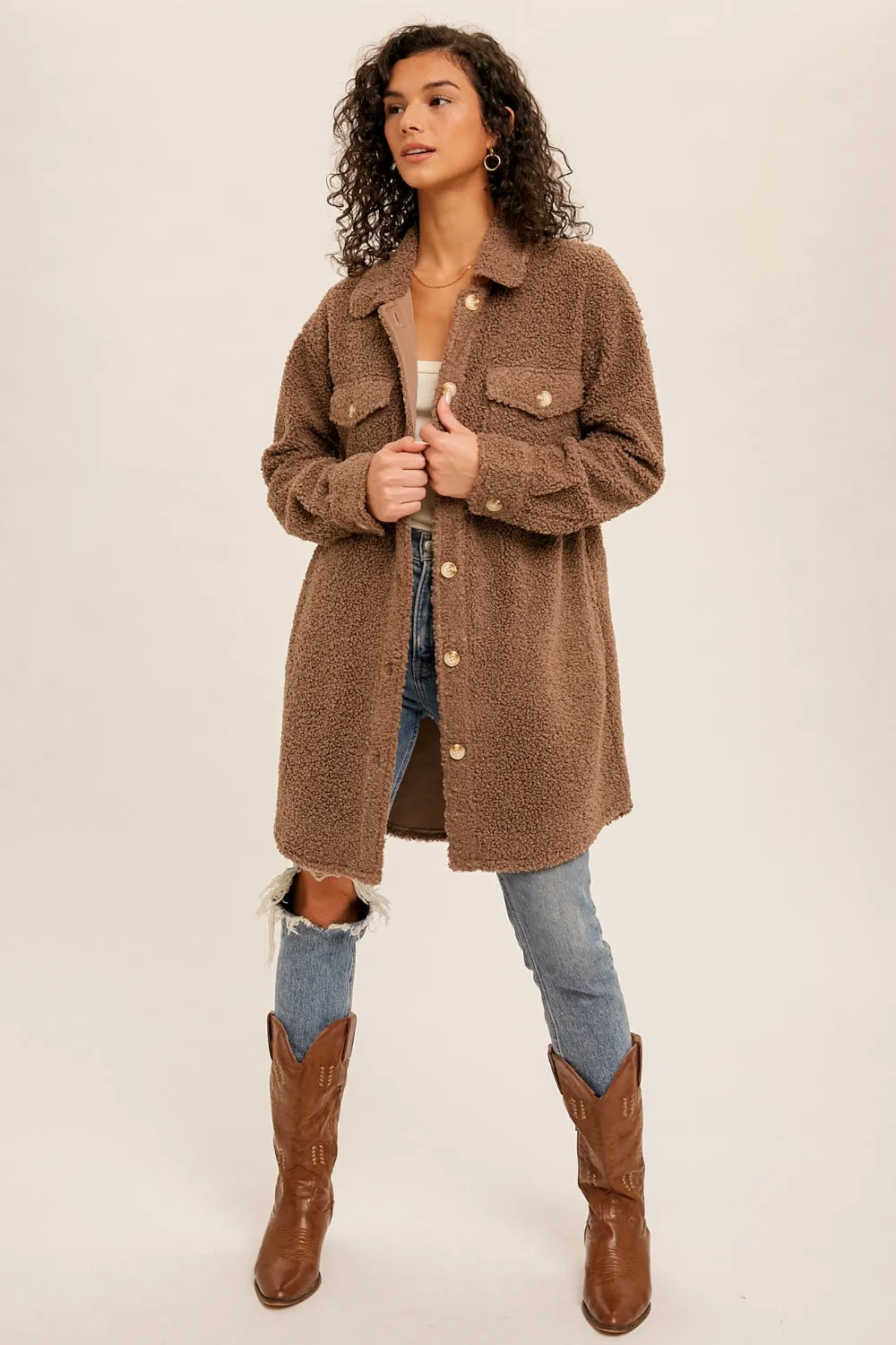 Some Like It Hot Shacket - Mocha