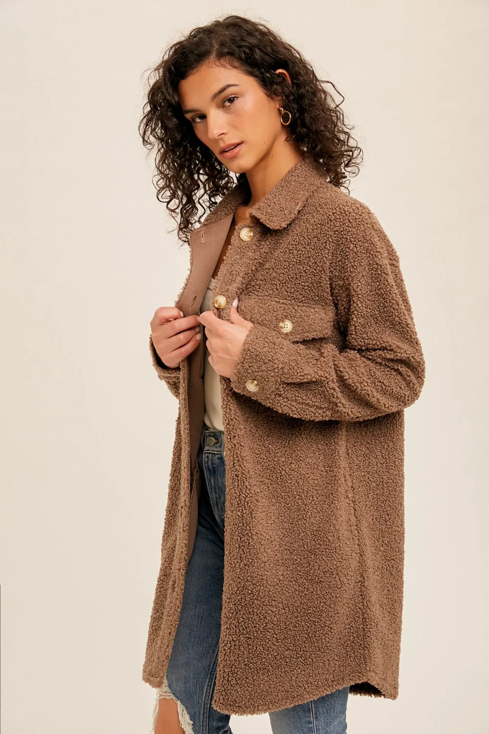 Some Like It Hot Shacket - Mocha
