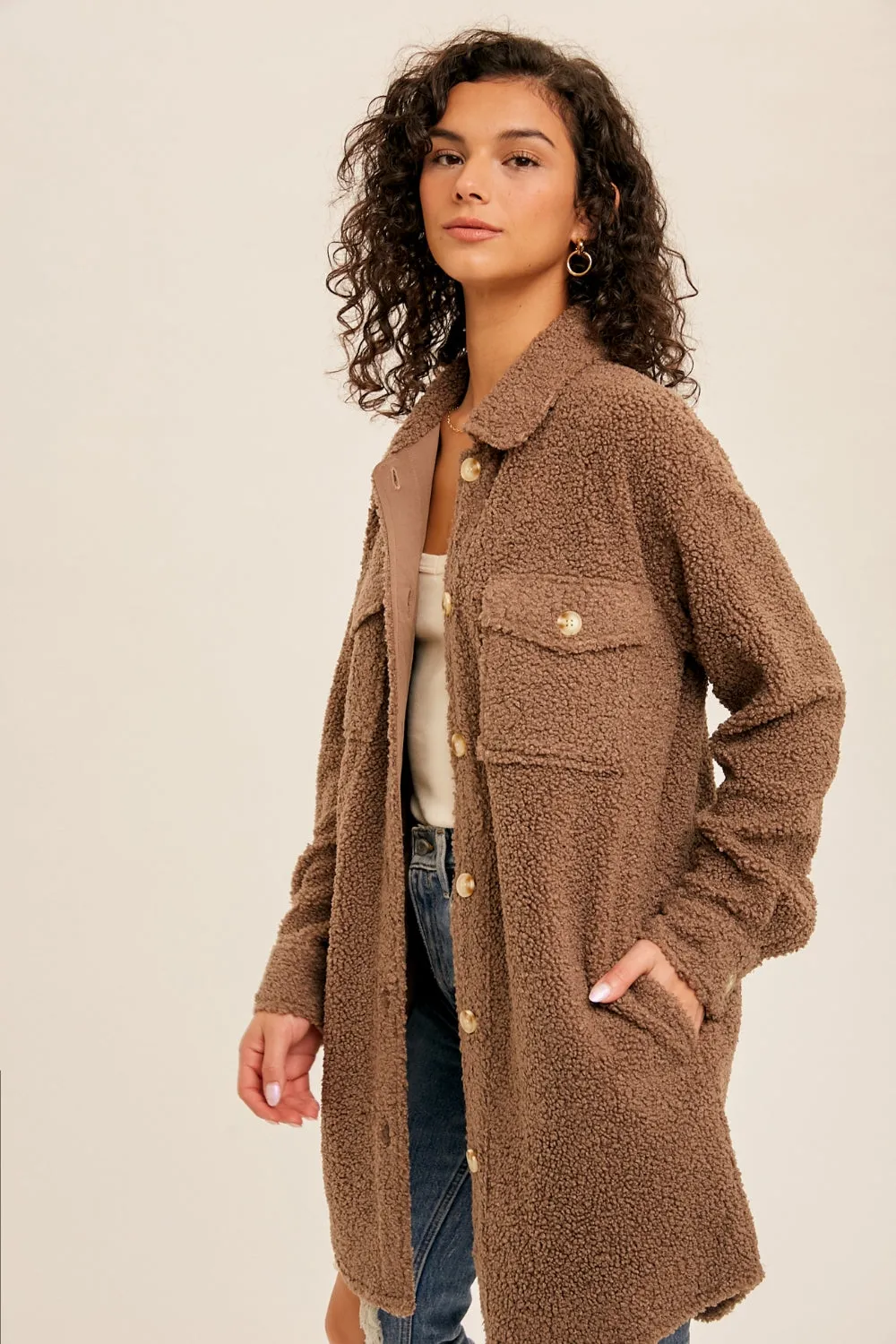 Some Like It Hot Shacket - Mocha