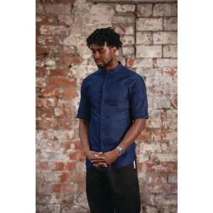 Southside NY Kings Mens Denim Lightweight Chefs Shirt Size L - BB575-L