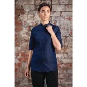 Southside NY Queens Womens Denim Lightweight Chefs Shirt Size XL - BA003-XL