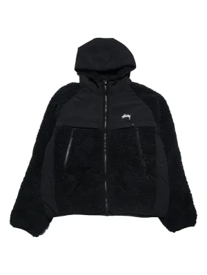 Stussy Sherpa Paneled Hooded Jacket - Black